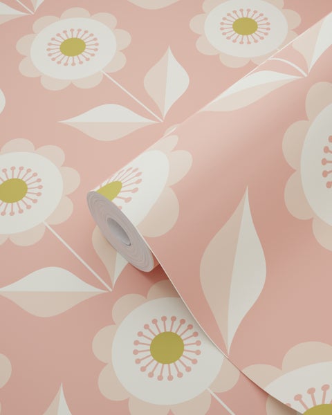 Tapetenrolle mit Blumenmuster