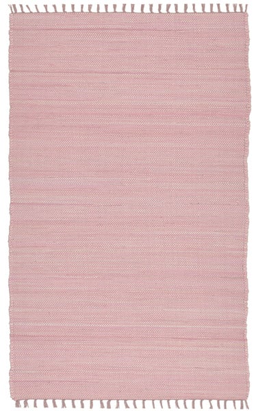 Handgewebter Fleckerlteppich aus Baumwolle Chindi Rosa 120x180 cm