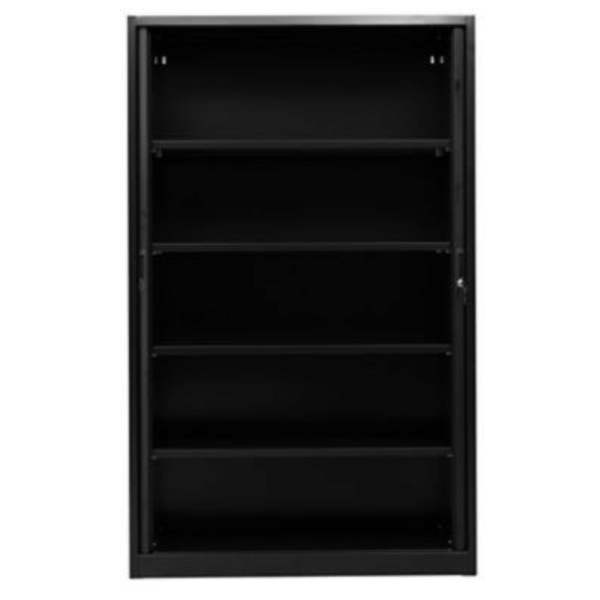 PROREGAL Rollladenschrank Weasel 5 Ordernhöhen HxBxT 195 x 120 x 46 cm Schwarz