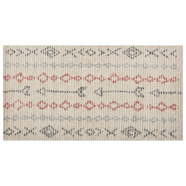 Teppich DISPUR Beige 80 x 150 cm Baumwolle