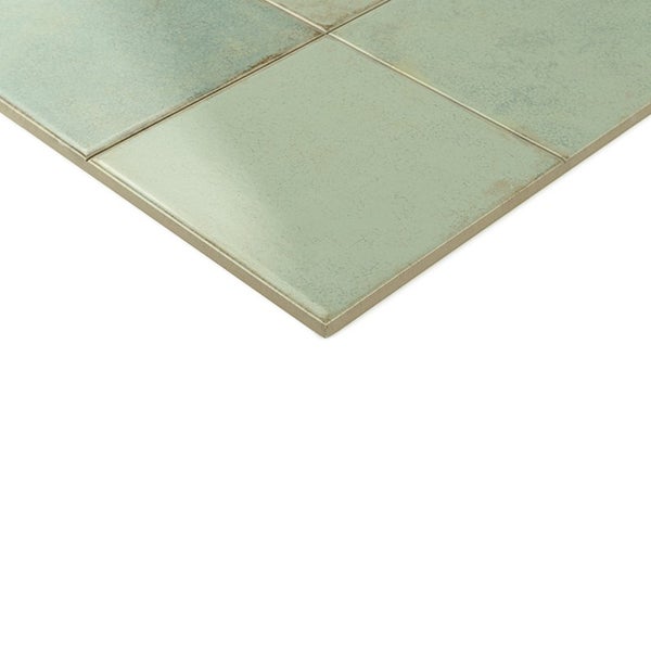 Quadratische Wandfliese mit glasierter Oberfläche in strukturierter Optik für den Innenbereich