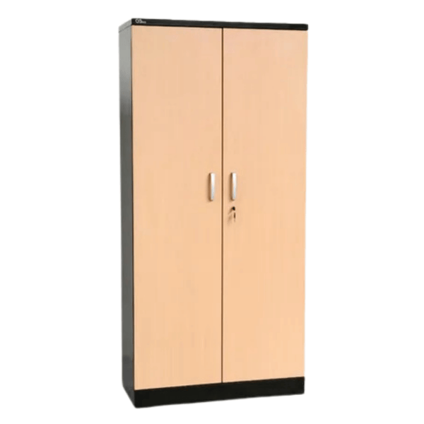 PROREGAL Aktenschrank Beetle 4 Fachböden HxBxT 195 x 92 x 42 cm Schwarz & Buche