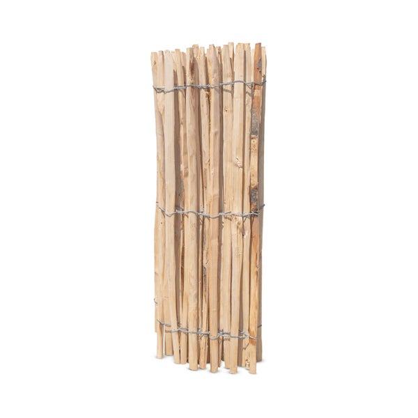 Französischer Premium Staketenzaun Kastanie - Länge 5 Meter, Höhe 120 cm, Lattenabstand 4-5 cm