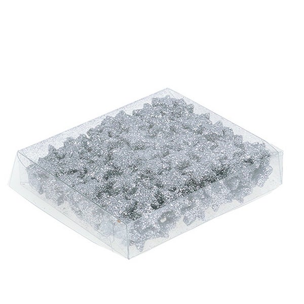 Dekorative Sterne aus Kunststoff in einer transparenten Kunststoffbox