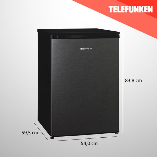 Telefunken Kühlschrank ohne Gefrierfach freistehend 135 Liter Kühlschrank klein mit Gemüsefach Standkühlschrank