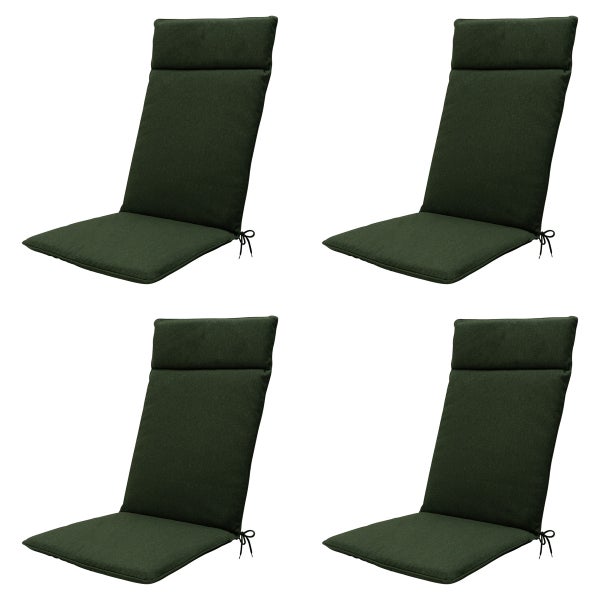 Hochlehnerauflagegrünes Canvas Eco+ – Ca. 120x50 cm - 4er-Set