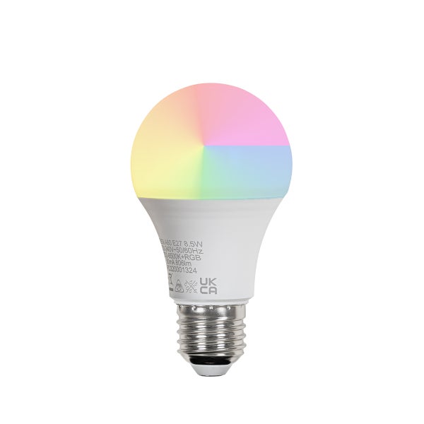 Set mit 3 intelligenten E27-LED-Lampen A60 matt RGBW 8,5 W 806 lm 2700 K