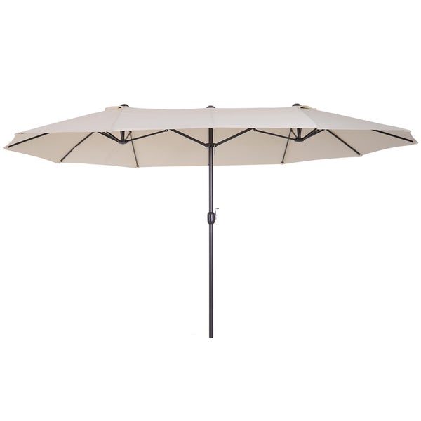 Outsunny Sonnenschirm, L455 x B270 x H240 cm, Stahl, Polyester, ABS, beige