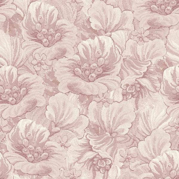 Tapete mit florale Blumenmuster in Textiloptik für eine dekorative Wandgestaltung