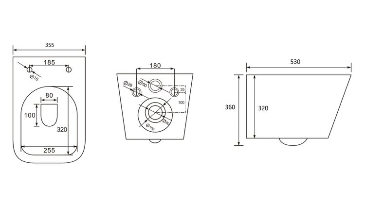 Aqua Bagno Design Hänge-Dusch-WC Delta 2.0 – Spülrandlos – mit Bidetfunktion – Softclose-Sitz