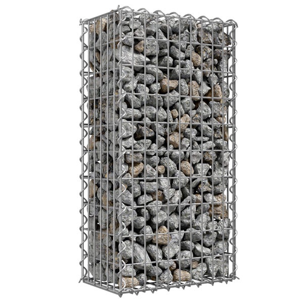 Gabione tectake  Drahtstärke 4 mm rechteckig grau