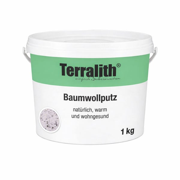 Terralith Baumwollputz 1 Kilogramm im Eimer