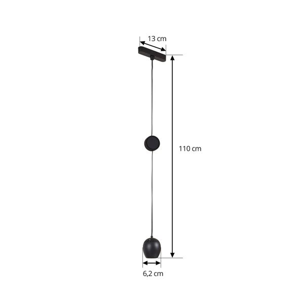 Lindby LED Lumaro (Modern) in Schwarz (1 flammig, ) Wohnzimmerleuchte