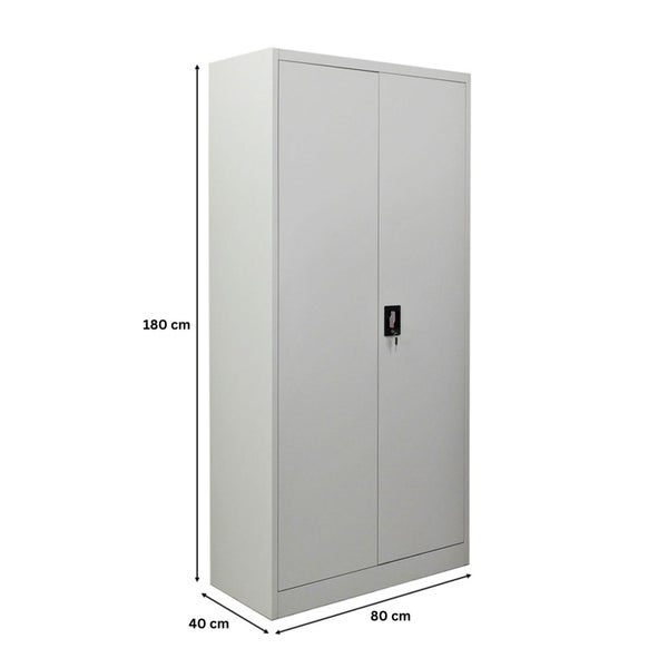 Stahlschrank mit zwei Türen, 180 x 80 x 40 cm