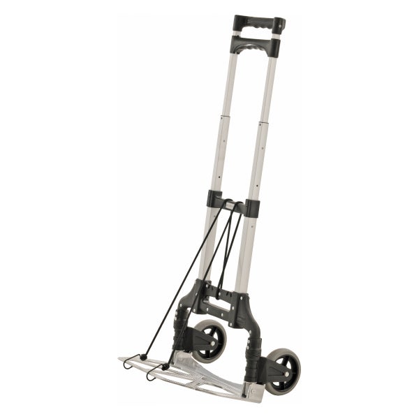 Sackkarre aus Aluminium mit Gummirädern und Spanngurt