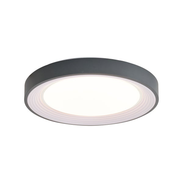 Moderne Deckenleuchte Grau mit Weiß 48cm inkl. LED Dimmbar - Kanton