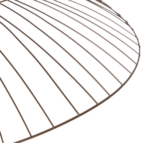 Detailansicht eines Lampenschirms aus Metalldraht