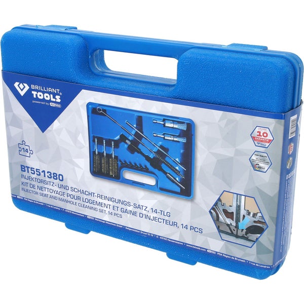 BRILLIANT TOOLS Injektorsitz- und Schacht-Reinigungs-Satz 14tlg. - BT551380