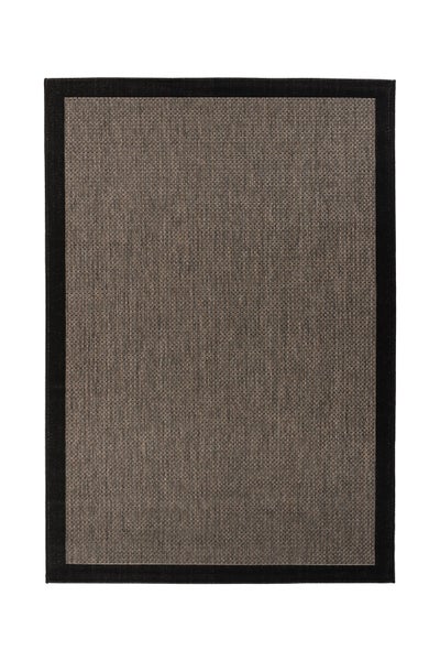 Flachflor Teppich Silkaria Grau / Braun Modern 80 x 150 cm