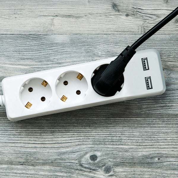 3 Ways Extension Sockets - USB - IP20 - Weiß - 5 m wire