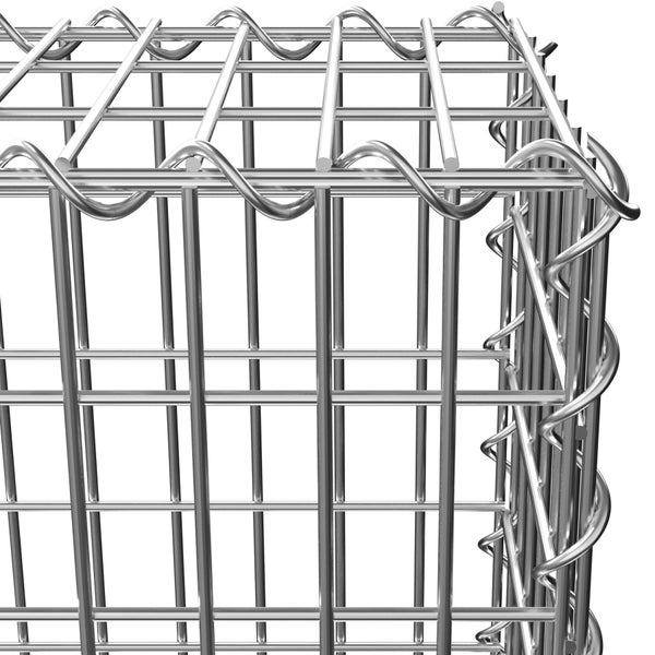 Gabione tectake  Drahtstärke 4 mm rechteckig grau
