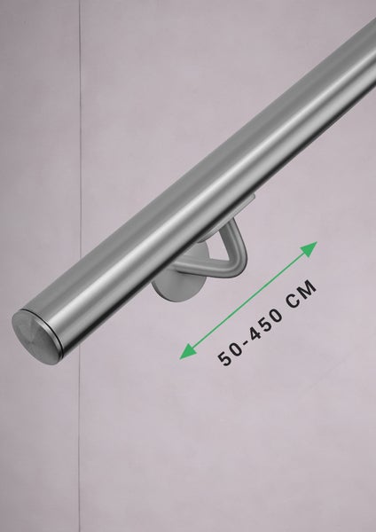 HandyStairs Treppengeländer aus Edelstahl – Durchmesser 42,4 mm – inklusive Halterungen – 100 cm