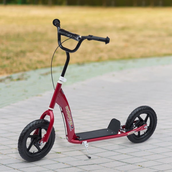 HOMCOM Kinderroller, L120 x B52 x H80-88 cm, Stahl, PVA, EVA, Rot