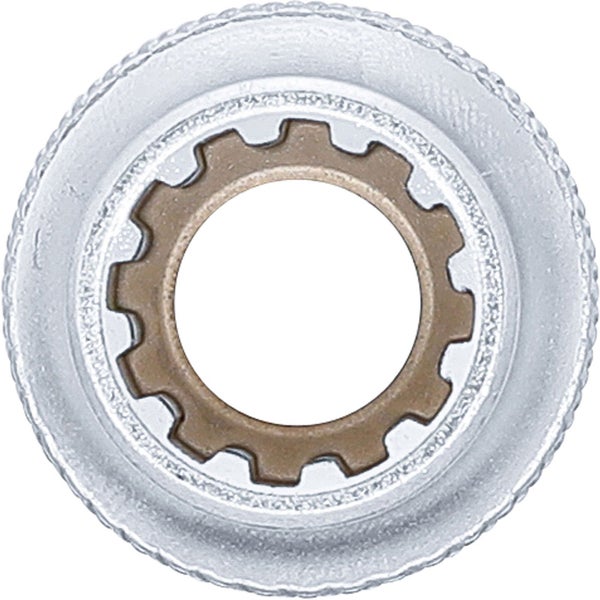 Metallmutter mit Zahnkranz für Befestigungszwecke