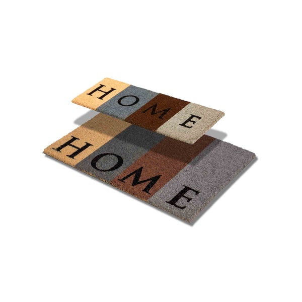 Zwei Fußmatten mit dem Schriftzug Home.