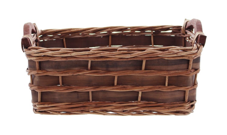 FRANK FLECHTWAREN | Füllkorb Spanstreifen, mittel, WEIDE, 37 x 26 x 15 cm