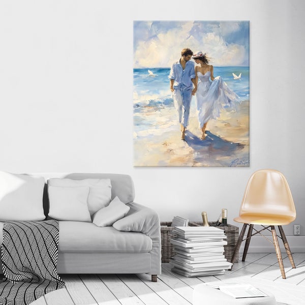 Leinwandbild Abstrakt Frau Aquarell Bilder Wohnzimmer Schlafzimmer 60x40 cm