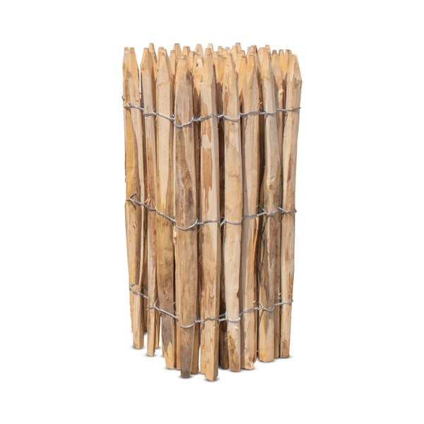 Französischer Premium Staketenzaun Kastanie - Länge 5 Meter, Höhe 80 cm, Lattenabstand 2-3 cm