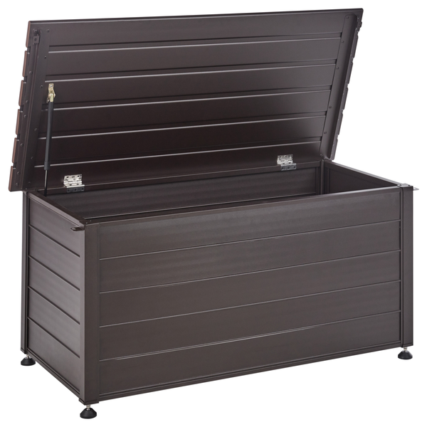 Aufbewahrungsbox CAMPALTO Metall 123 cm 60 cm Dunkelbraun