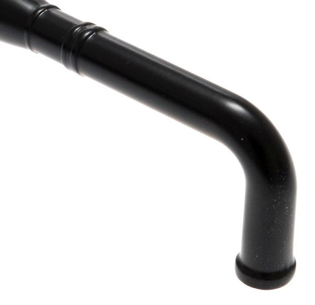 Gebogenes schwarzes Metallrohr