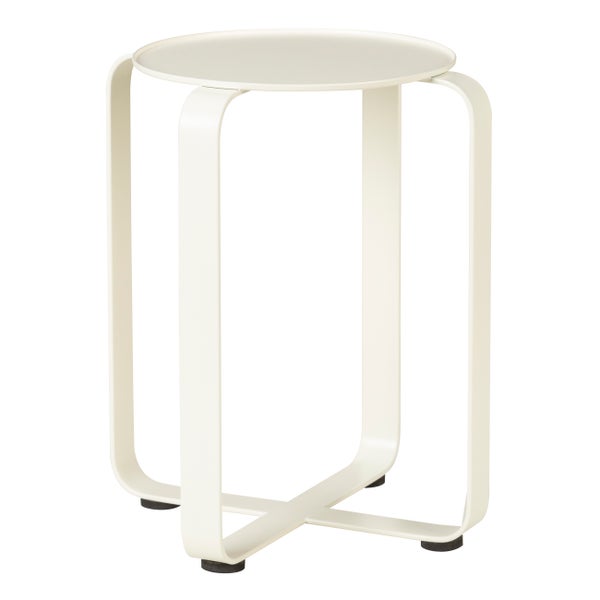 Scheurich Avignon 27, Pflanzenständer/Blumenständer/Blumentopfständer/Postament aus Metall Farbe: White Matt, 23,2 cm Durchmesser, 27,3 cm hoch, 14,9 l Vol.