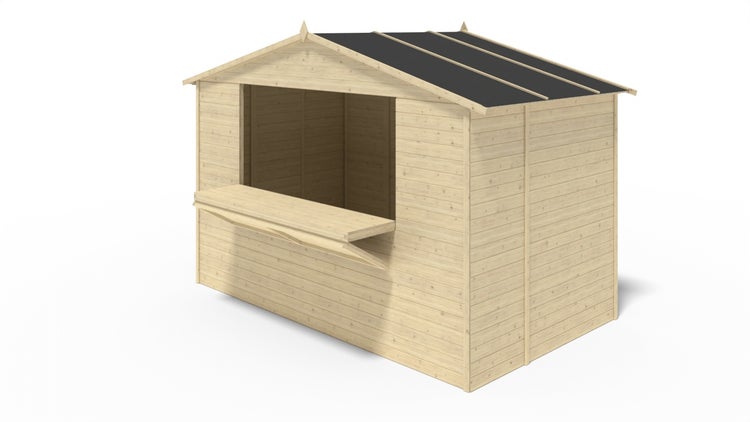 Kiosk-Handelshaus 5,72m2 - 3,11x1,84m - 19mm