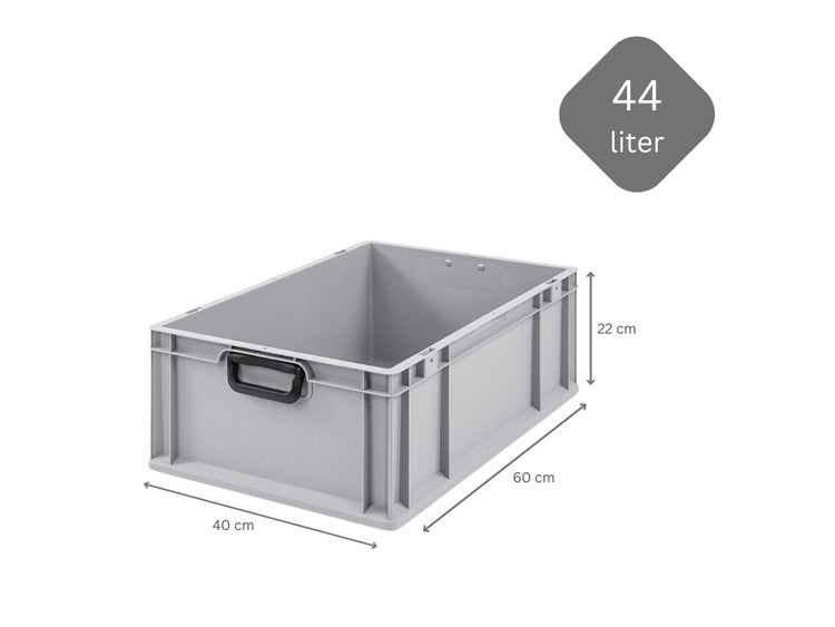 PROREGAL Eurobox Nextgen Portable Duo HxBxT 22 x 40 x 60 cm 44 Liter Eurobehälter Transportbox Transportbehälter Stapelbehälter