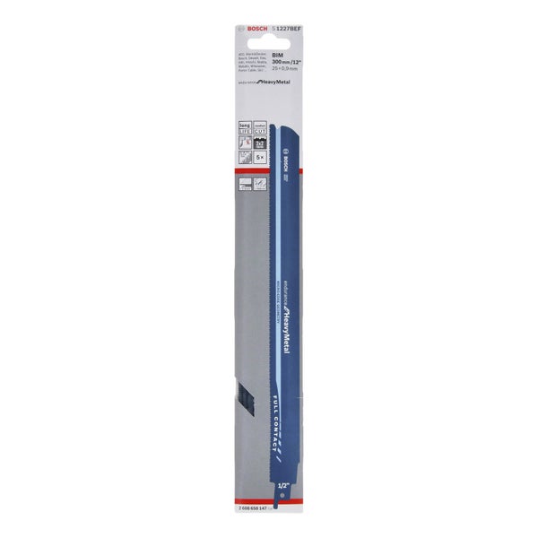 Bosch 5x Säbelsägeblatt S 1227 BEF Endurance for Heavy Metal - 2608658147