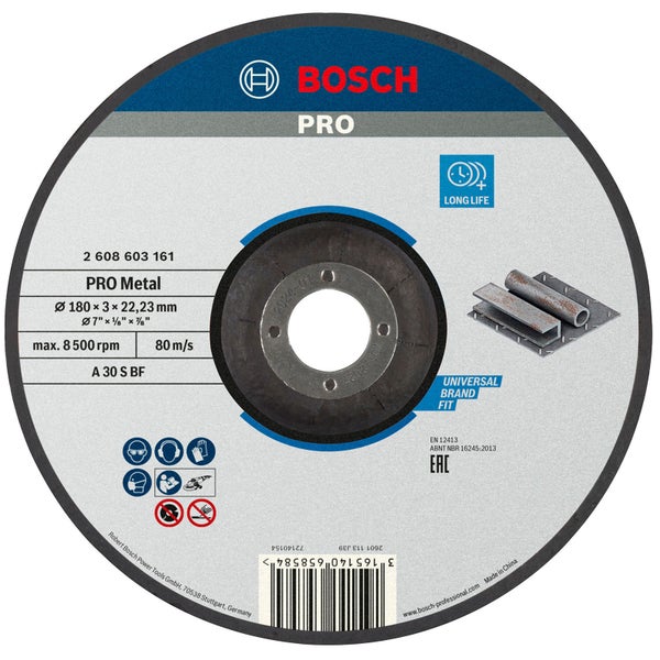 Bosch PRO Metal Trennscheibe 180 x 3 x 22,23 mm - 2608603161