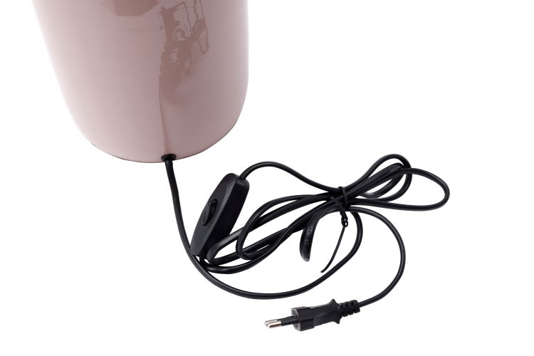 Dekorative Tischlampe Rosa Silber, Klassische Nachtischlampe 43 cm | Wohnzimmer Esszimmer Leuchte