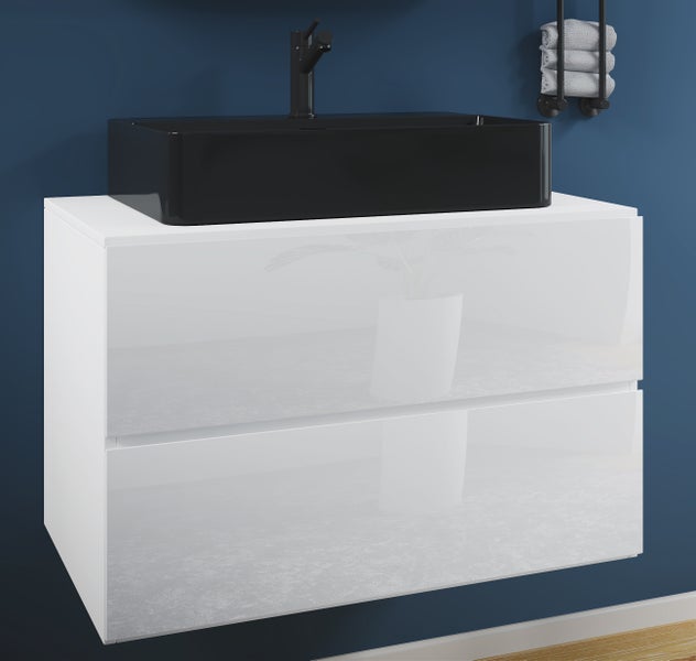 2-tlg. Waschplatz Waschtisch Lendas S Schublade BL