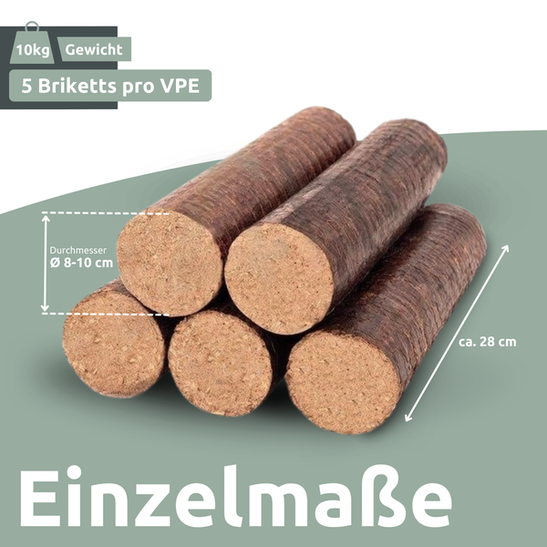 holz4home Hartholz-Eichenbriketts / Holzbriketts 960 kg pro Palette