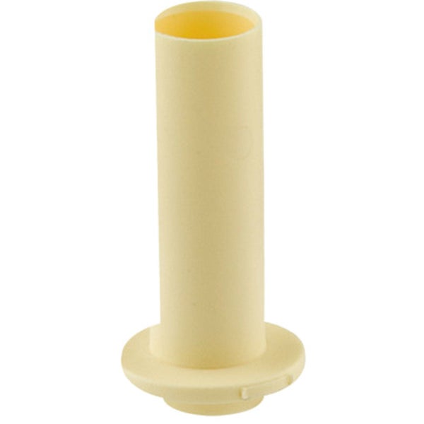 Zylindrische Kunststoffhülse mit kreisförmigem Fußteil für Sanitärarmaturen.