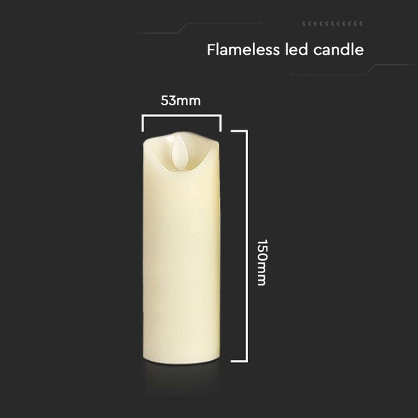 Flammenlose LED Kerze, 53 mm Durchmesser, 150 mm Höhe