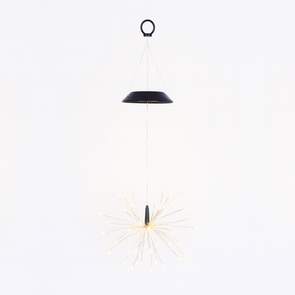 Solarleuchte mit Leuchtdioden in Sternform zum Aufhängen