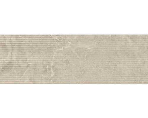 Graue Wandfliese mit Rillenstruktur