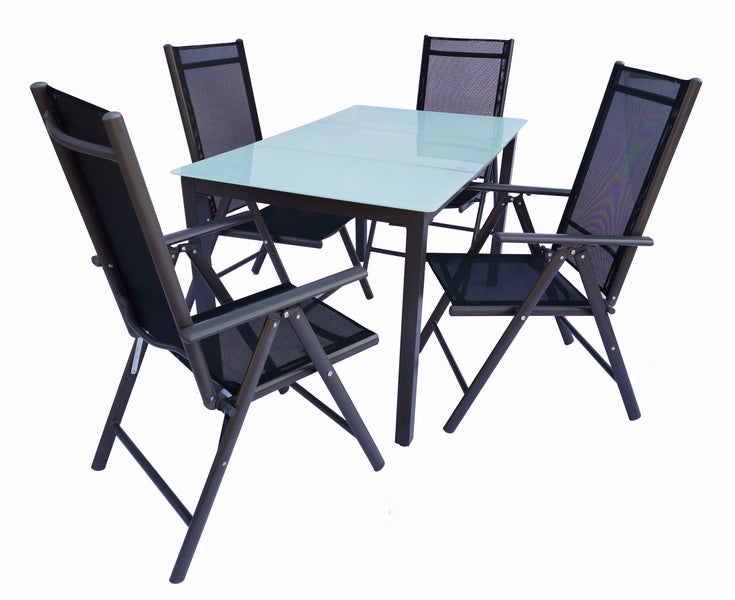 5 tlg. Gartenset Sitzgruppe Tisch Stühle 140 MA