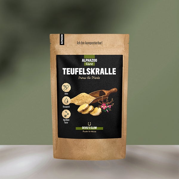 ALPHAZOO Afrikanische Teufelskralle 500g für Hunde und Katzen I Reine Teufelskrallenwurzel