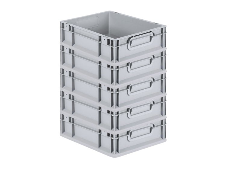 PROREGAL Spar Set 5x Eurobox Nextgen Economy Griffe Geschlossen HxBxT 12 x 30 x 40 cm 11 Liter Eurobehälter Transportbox Transportbehälter