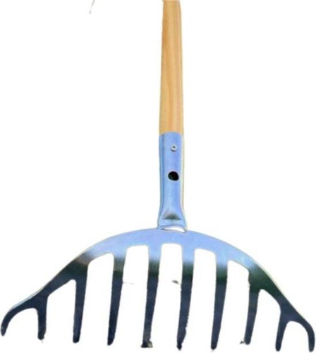 Metall Rechen mit Holzgriff für Gartenarbeiten
